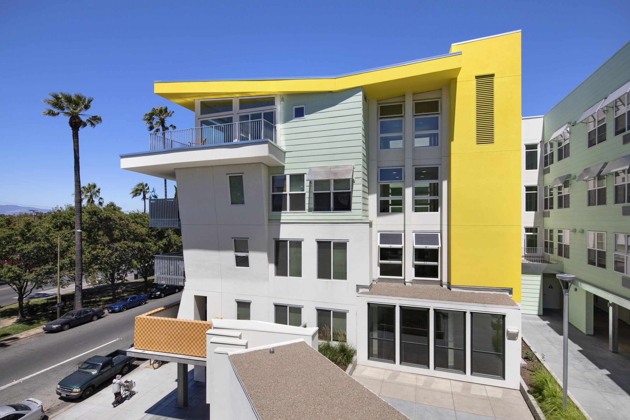 First Community Housing is an experienced green builder that pushed the envelope with Second Street Studios, in San Jose, California by implementing modular construction on a large scale.